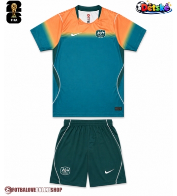 Austrálie Venkovní dres komplet pro Děti MS 2026 Krátkým Rukávem (+ Krátké kalhoty)